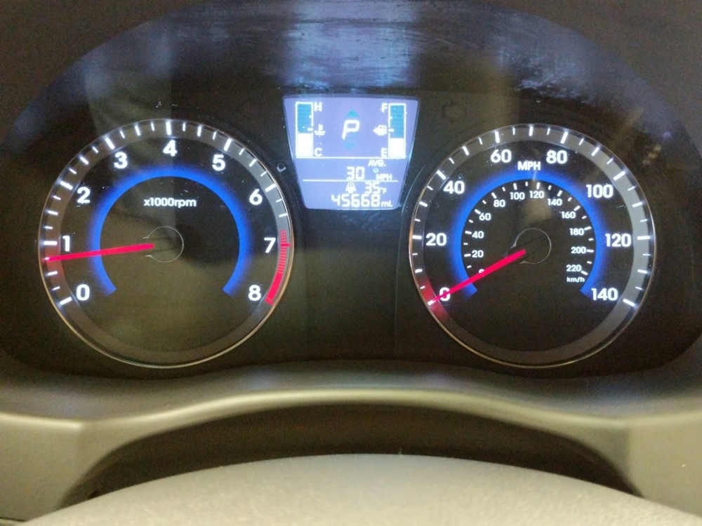 2017 Hyundai Accent - Odometer Close Up
