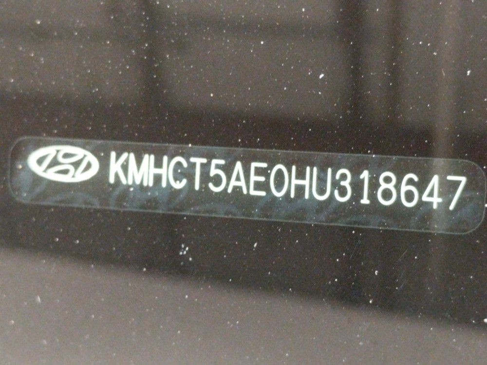 2017 Hyundai Accent - VIN Plate
