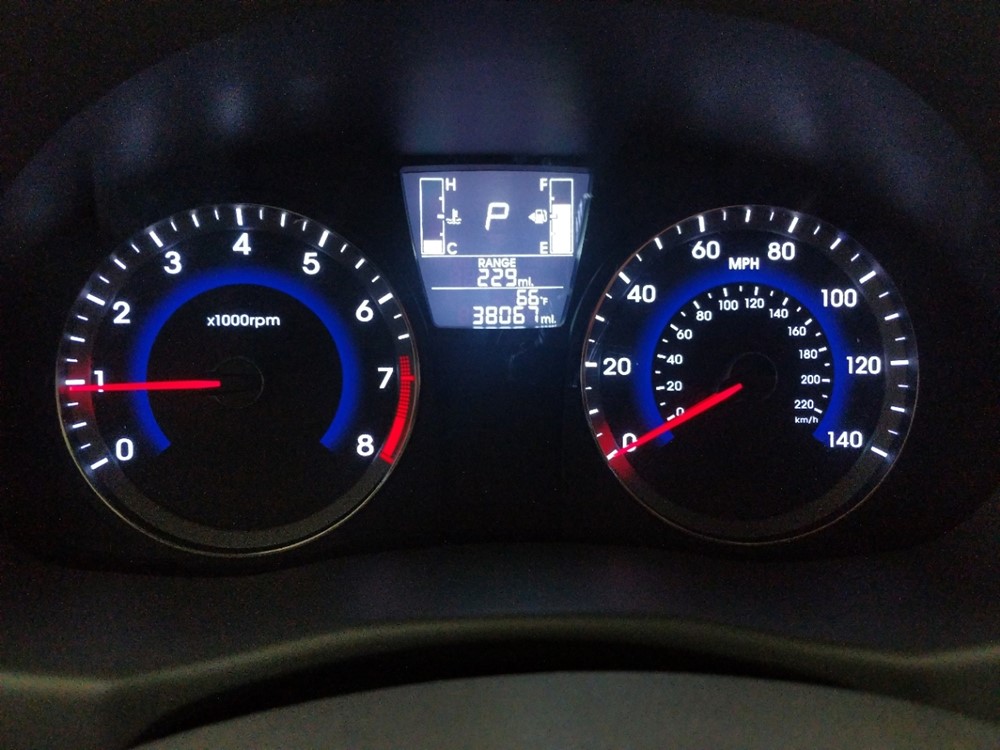 2017 Hyundai Accent - Odometer Close Up