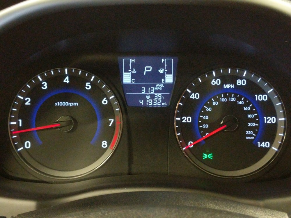 2017 Hyundai Accent - Odometer Close Up