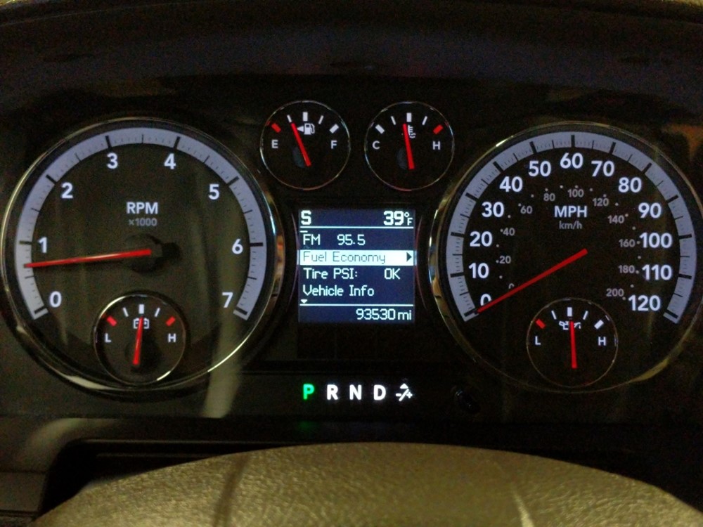 2012 Dodge Ram 1500 - Odometer Close Up