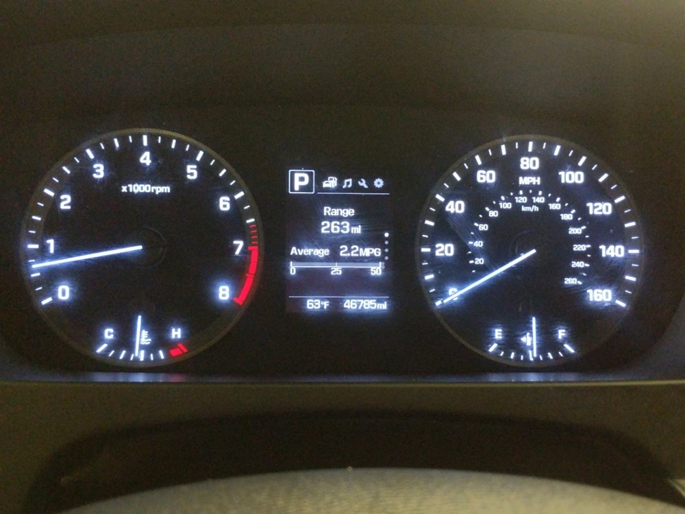 2017 Hyundai Sonata - Odometer Close Up