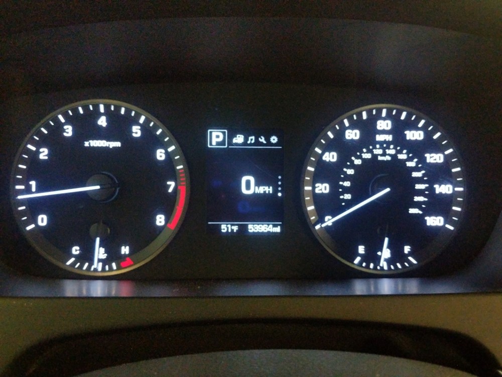 2017 Hyundai Sonata - Odometer Close Up