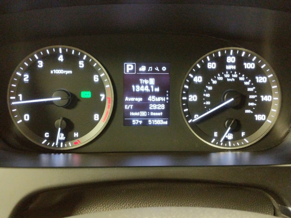 2017 Hyundai Sonata - Odometer Close Up