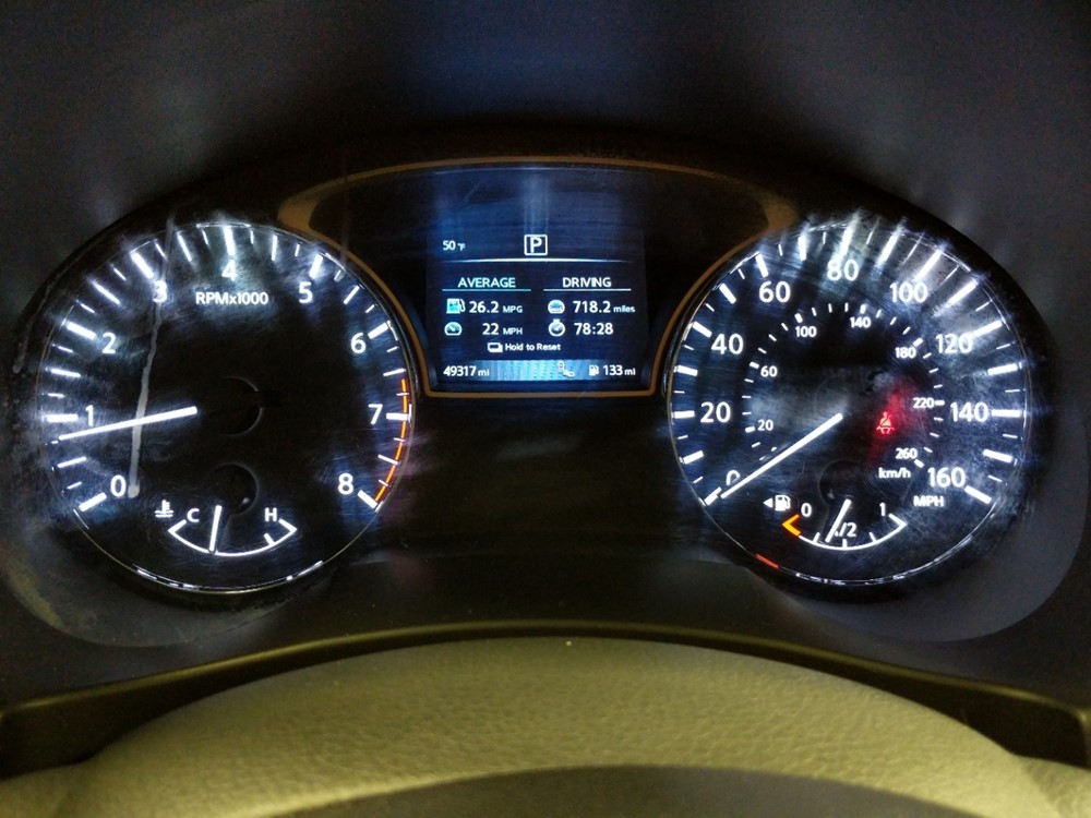 2017 Nissan Altima - Odometer Close Up