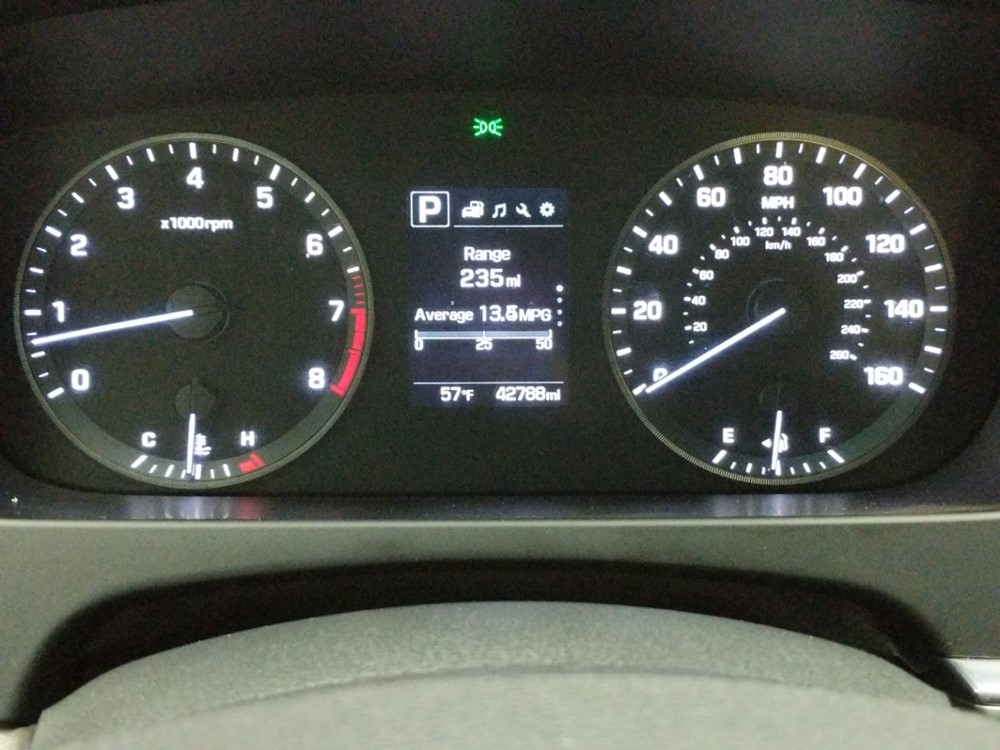 2017 Hyundai Sonata - Odometer Close Up
