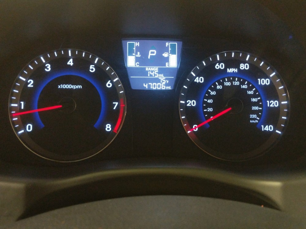 2017 Hyundai Accent - Odometer Close Up