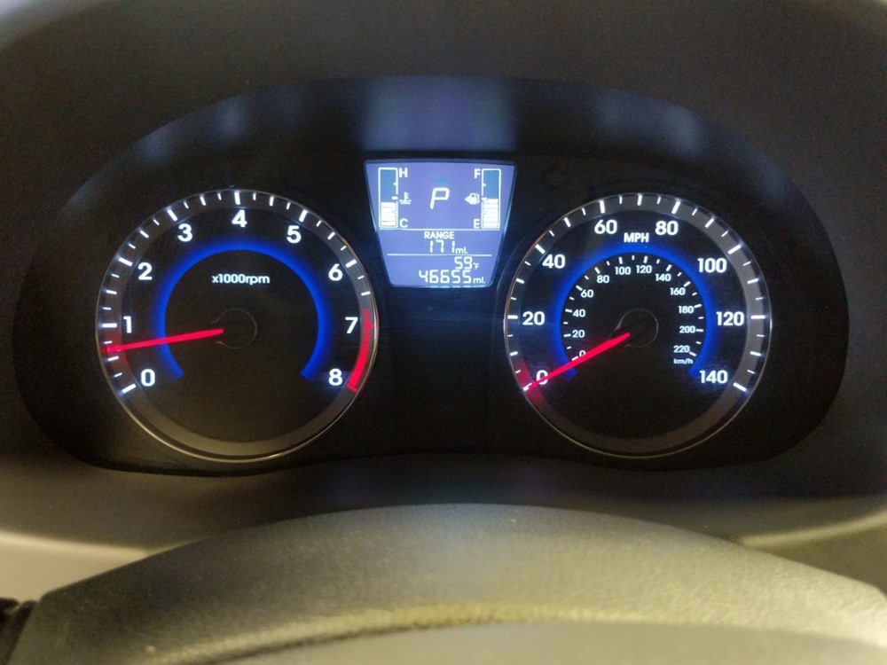 2017 Hyundai Accent - Odometer Close Up
