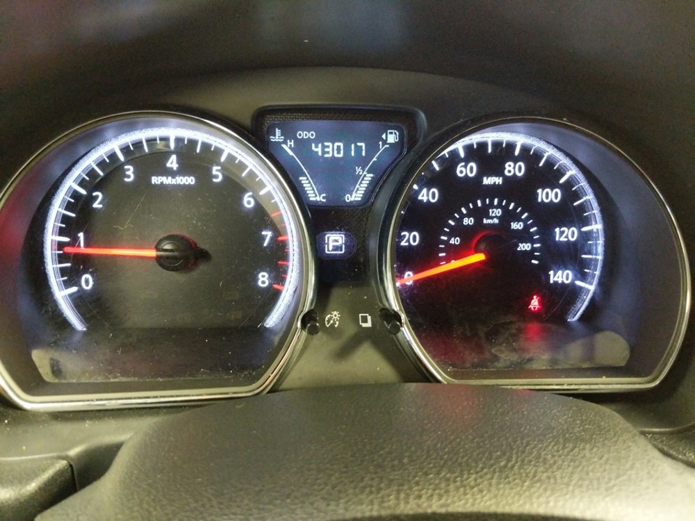 2017 Nissan Versa - Odometer Close Up