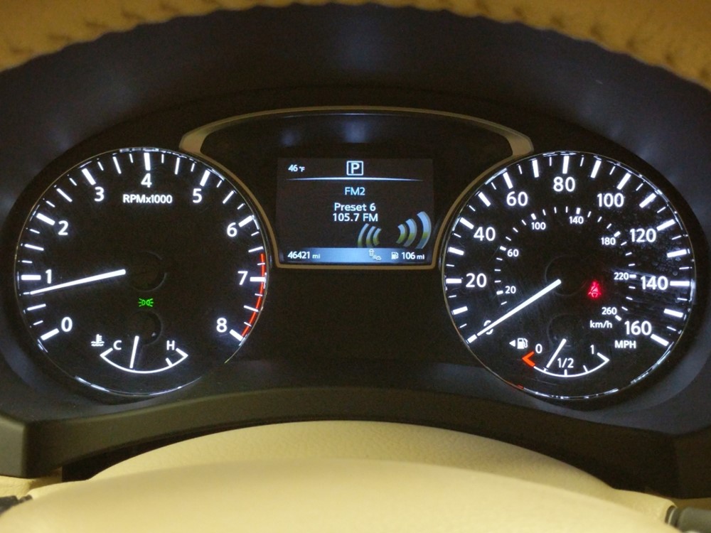 2017 Nissan Altima - Odometer Close Up