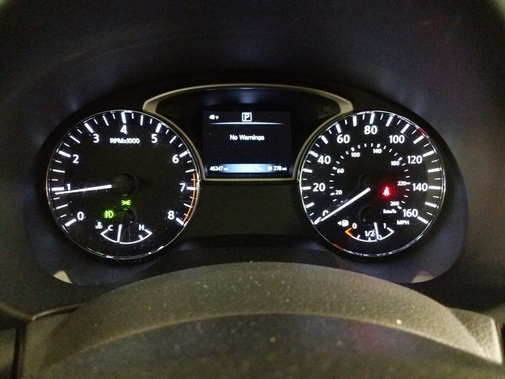 2017 Nissan Altima - Odometer Close Up