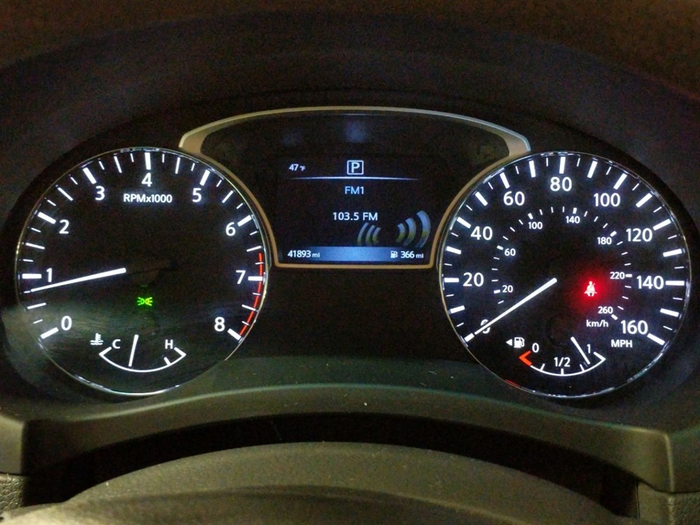 2017 Nissan Altima - Odometer Close Up