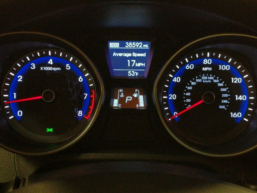 2017 Hyundai Elantra - Odometer Close Up