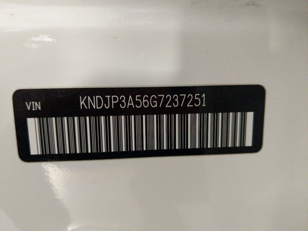 2016 Kia Soul - VIN Plate