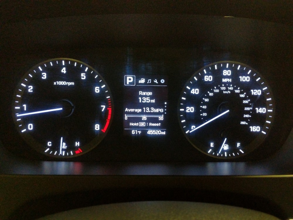 2017 Hyundai Sonata - Odometer Close Up