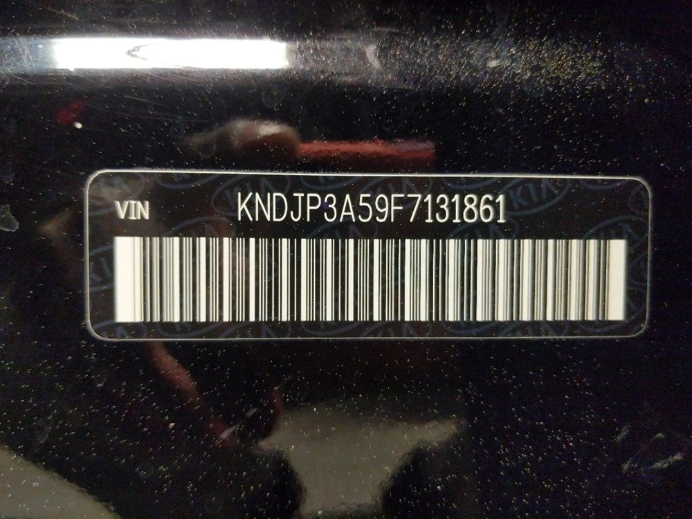 2015 Kia Soul - VIN Plate