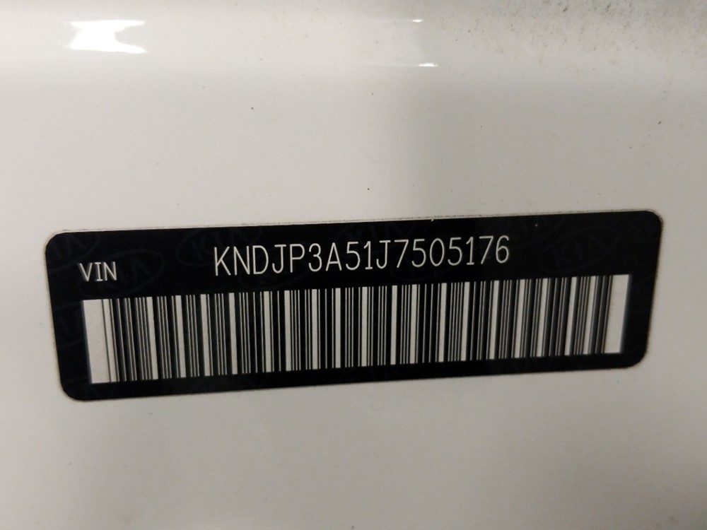 2018 Kia Soul - VIN Plate