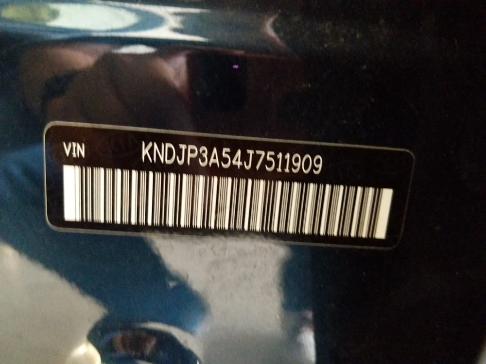 2018 Kia Soul - VIN Plate