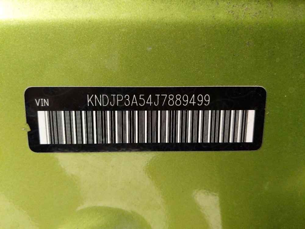 2018 Kia Soul - VIN Plate