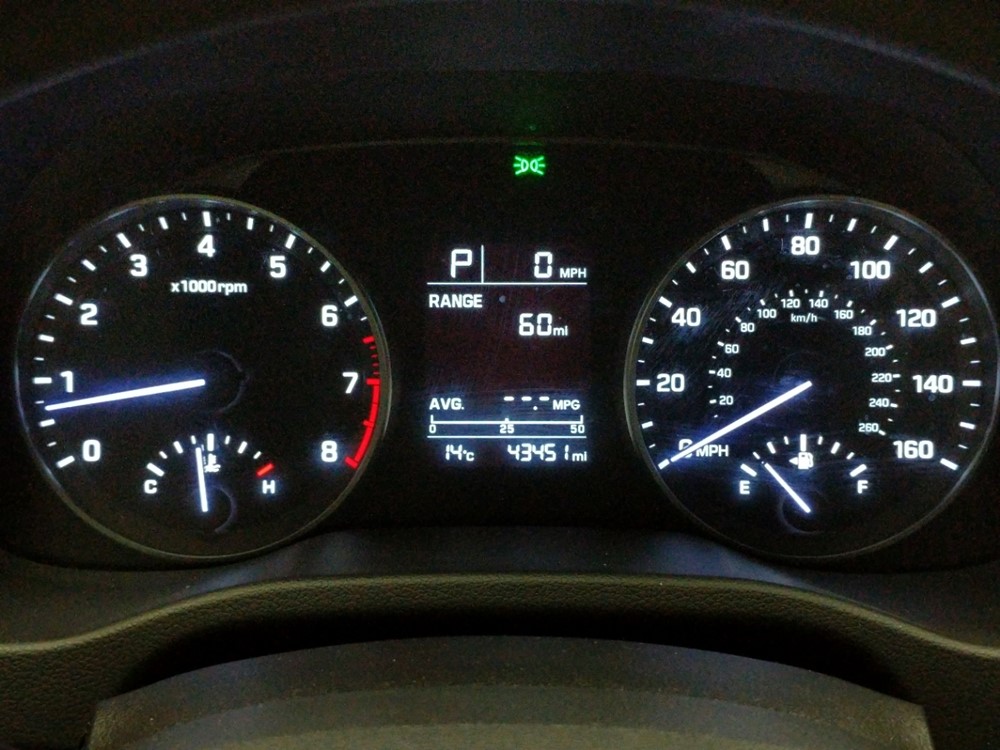 2017 Hyundai Elantra - Odometer Close Up