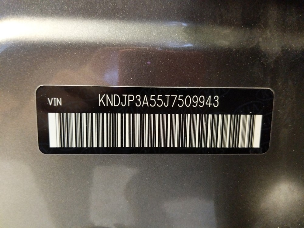 2018 Kia Soul - VIN Plate
