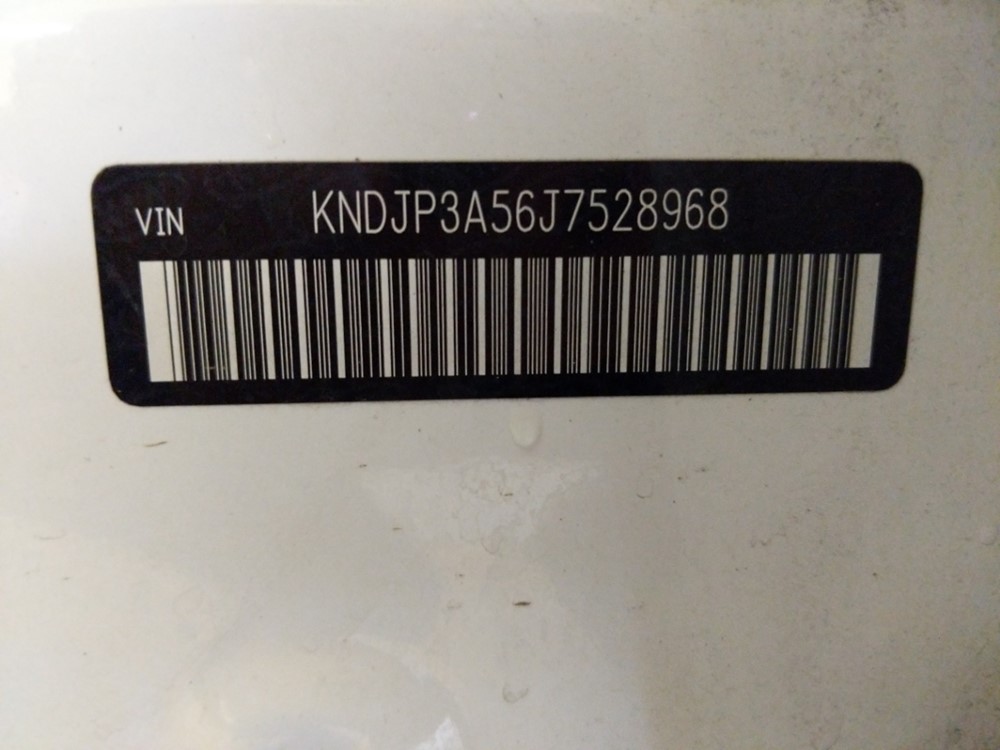 2018 Kia Soul - VIN Plate