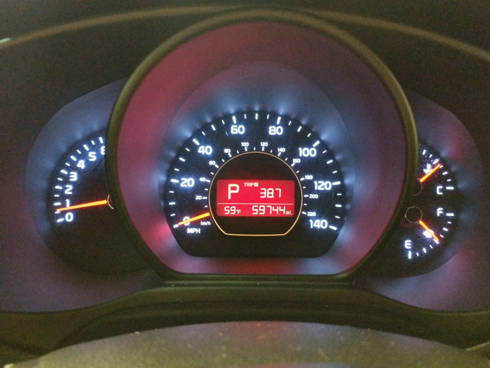 2015 Kia Soul - Odometer Close Up