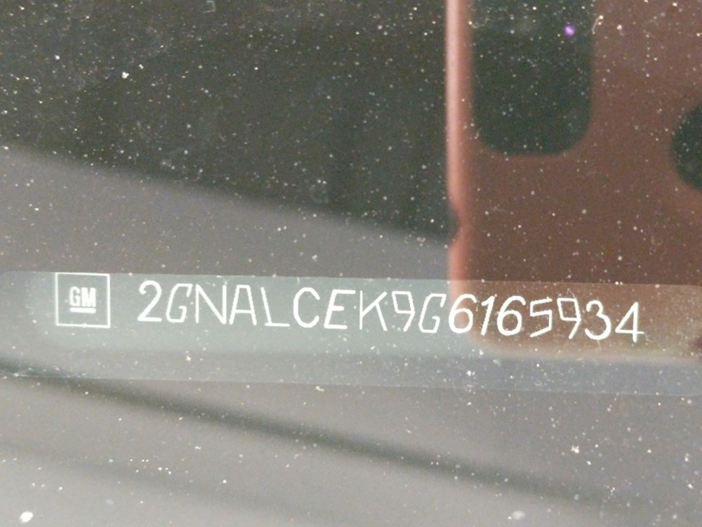 2016 Chevrolet Equinox - VIN Plate