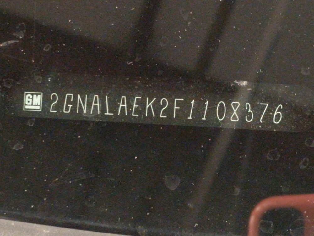 2015 Chevrolet Equinox - VIN Plate