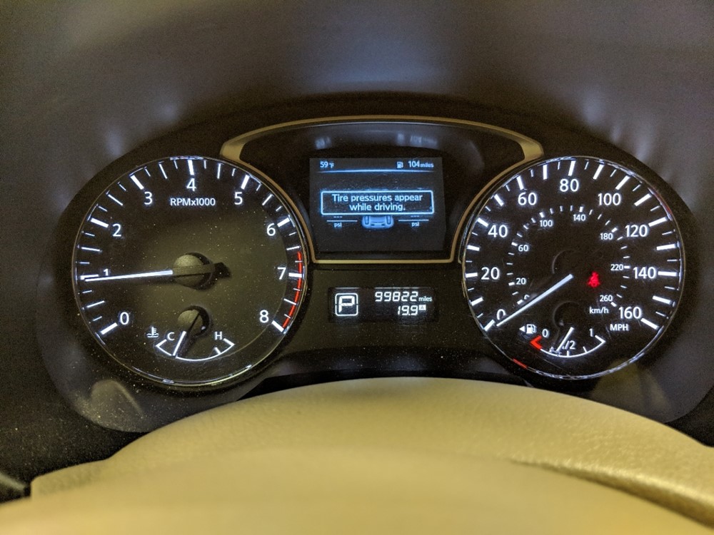 2015 Nissan Altima - Odometer Close Up