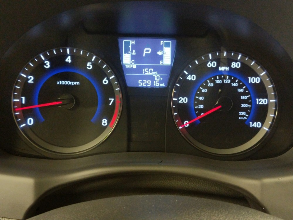 2017 Hyundai Accent - Odometer Close Up