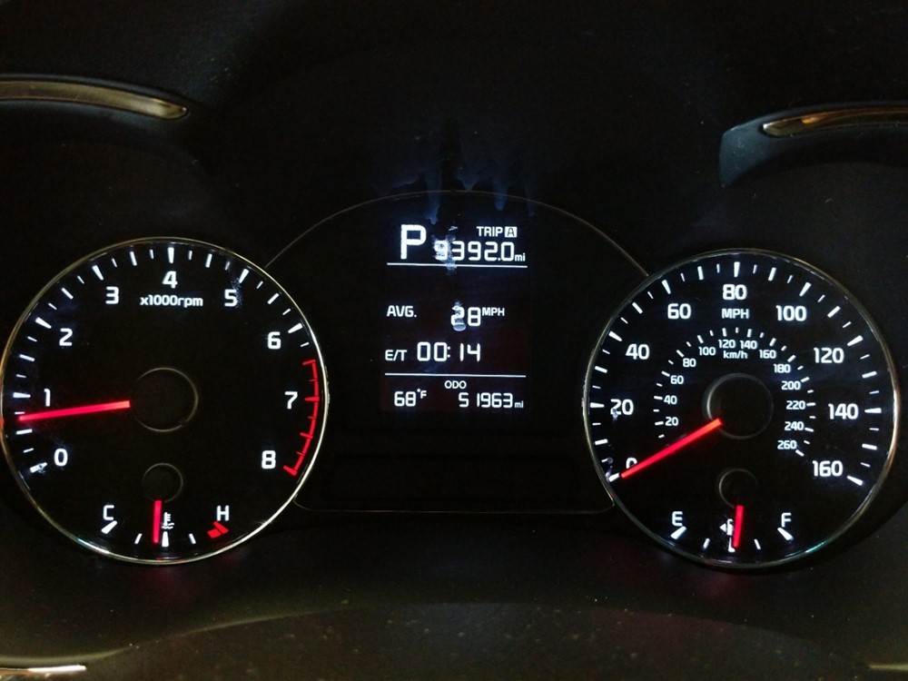 2017 Kia Forte - Odometer Close Up