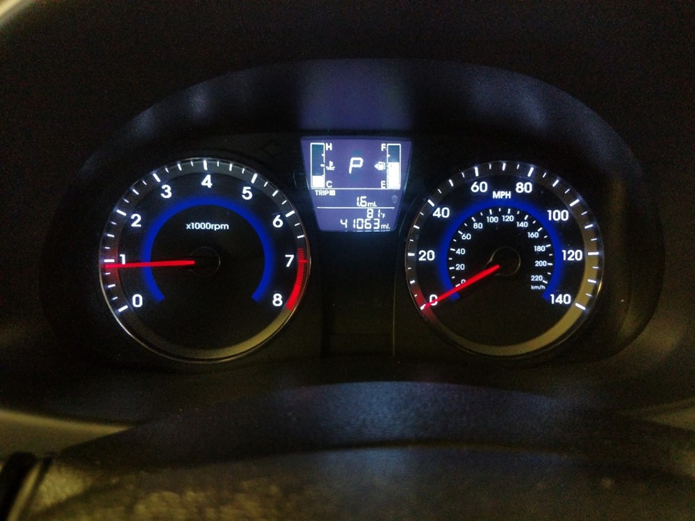 2017 Hyundai Accent - Odometer Close Up
