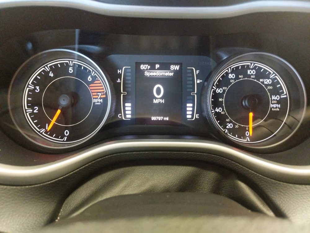 2017 Jeep Cherokee - Odometer Close Up
