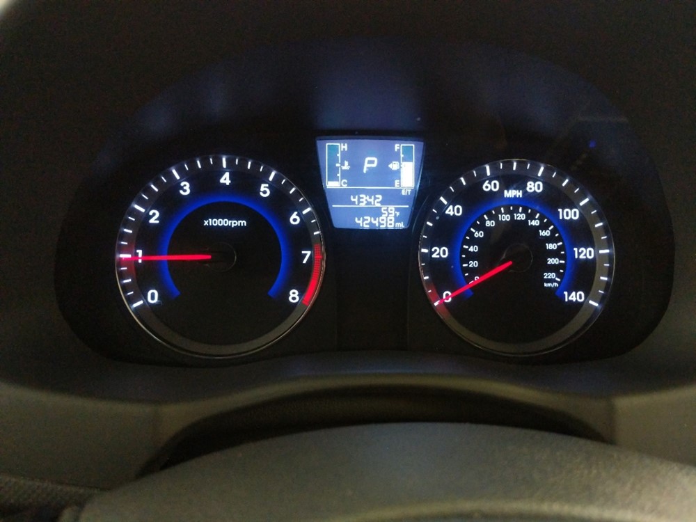 2017 Hyundai Accent - Odometer Close Up
