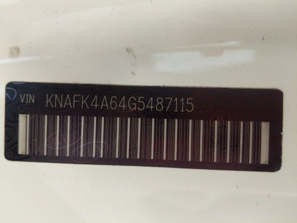 2016 Kia Forte - VIN Plate