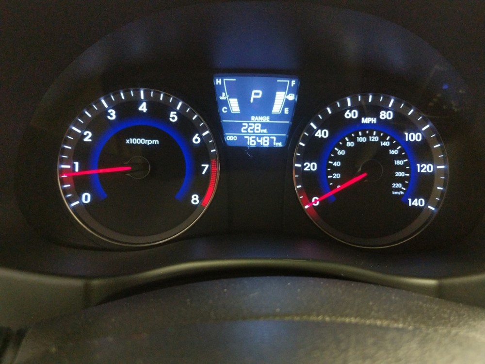 2013 Hyundai Accent - Odometer Close Up