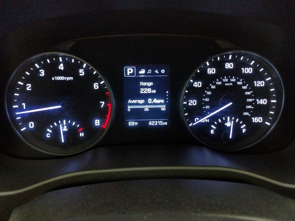 2018 Hyundai Elantra - Odometer Close Up