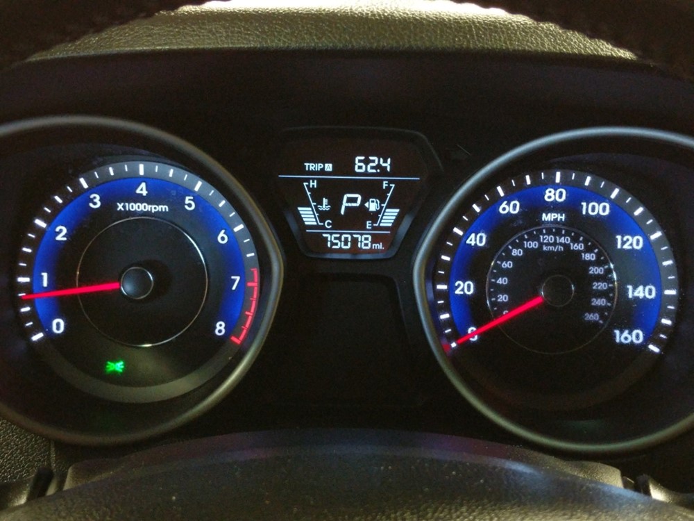 2015 Hyundai Elantra - Odometer Close Up
