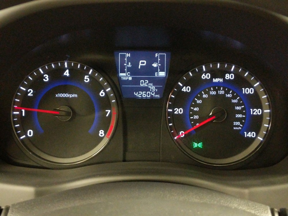 2017 Hyundai Accent - Odometer Close Up