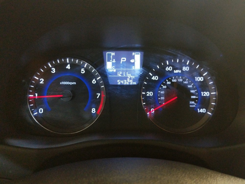 2017 Hyundai Accent - Odometer Close Up