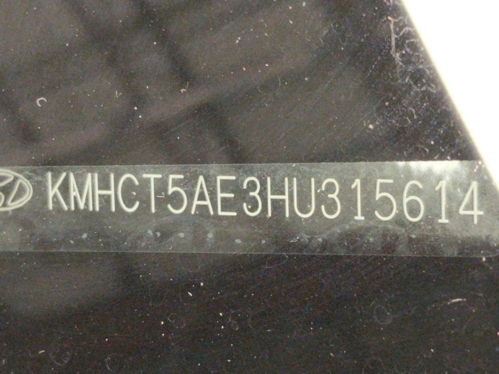 2017 Hyundai Accent - VIN Plate