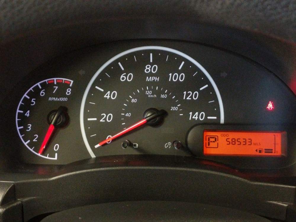 2017 Nissan Versa - Odometer Close Up