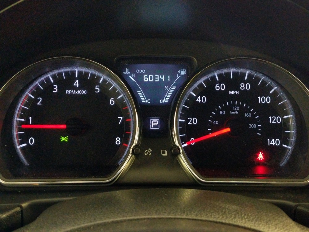 2016 Nissan Versa - Odometer Close Up
