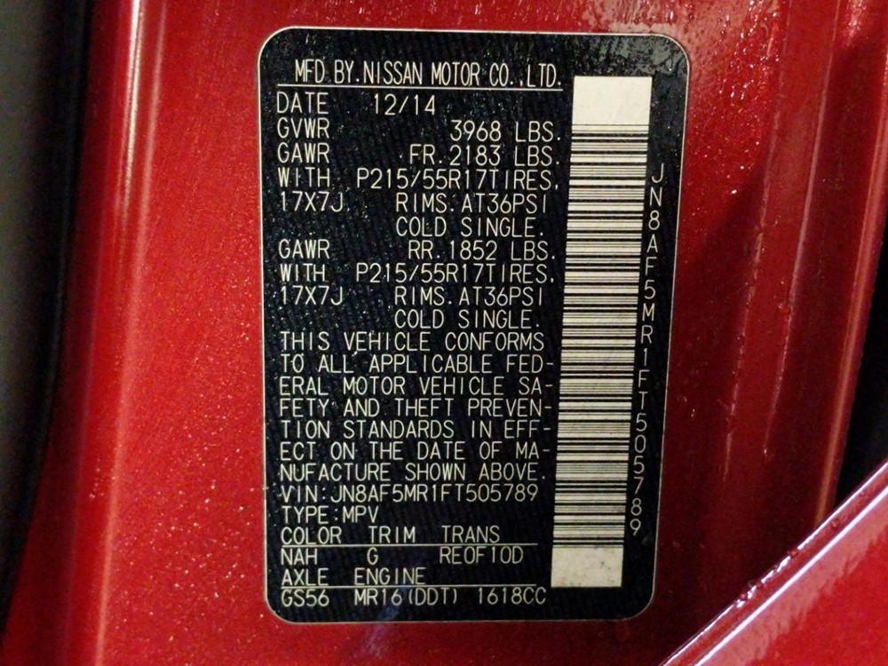2015 Nissan JUKE - Driver Power Windows/Lock Control