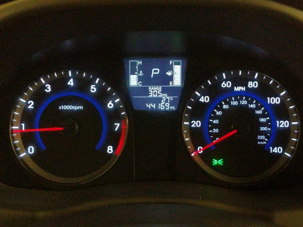 2017 Hyundai Accent - Odometer Close Up