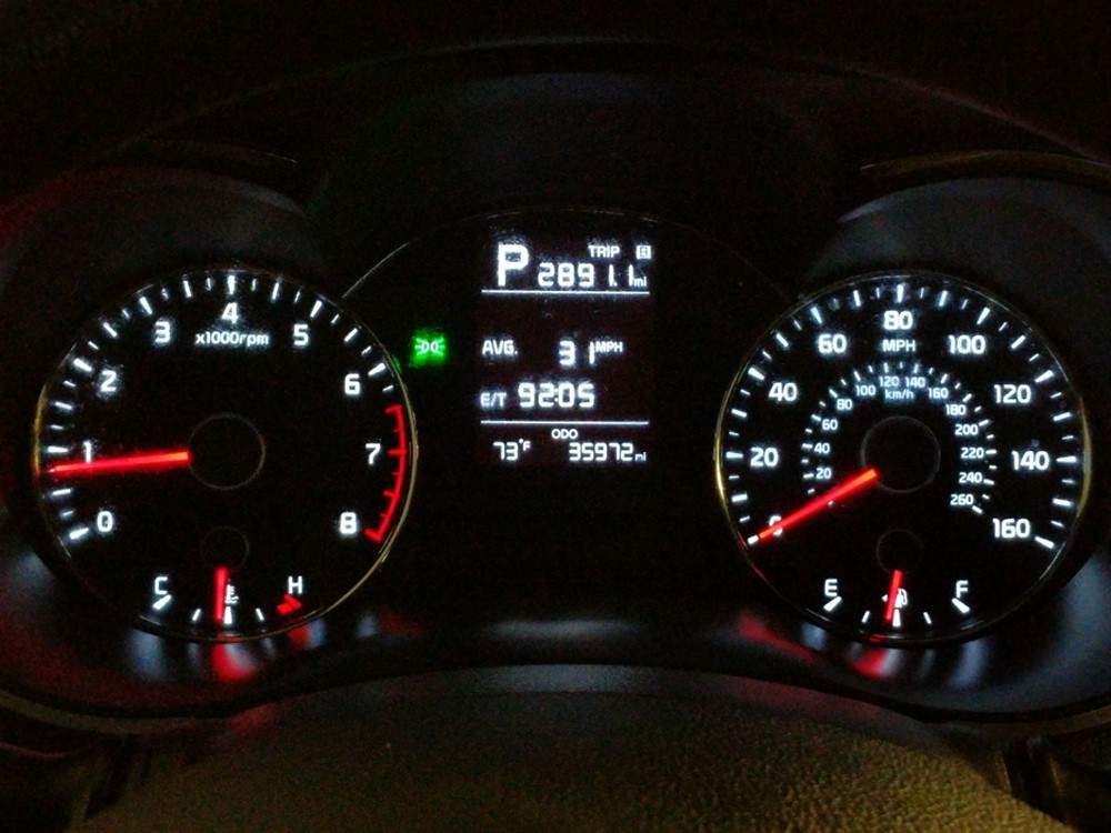 2017 Kia Forte - Odometer Close Up
