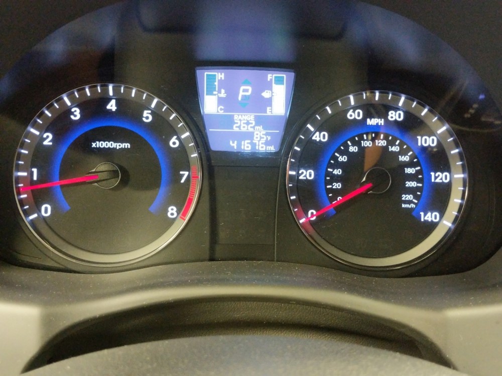 2017 Hyundai Accent - Odometer Close Up