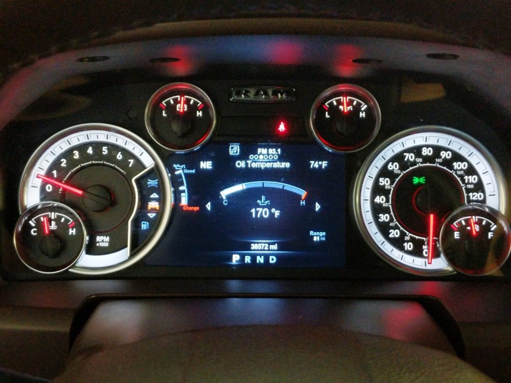 2017 Dodge Ram 1500 - Odometer Close Up