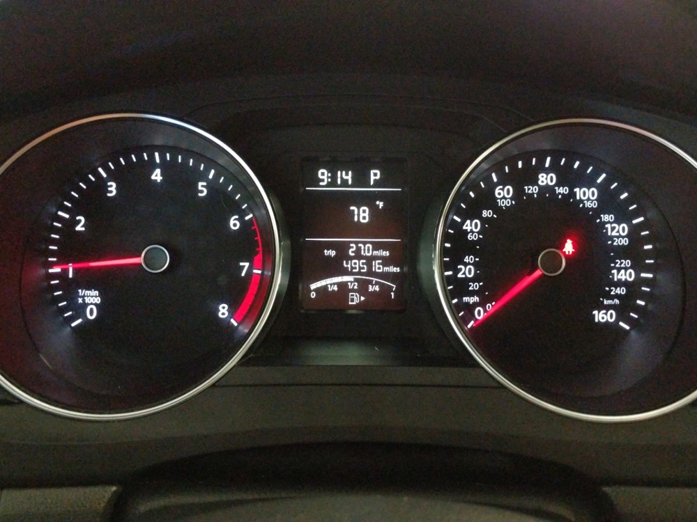 2016 Volkswagen Jetta - Odometer Close Up